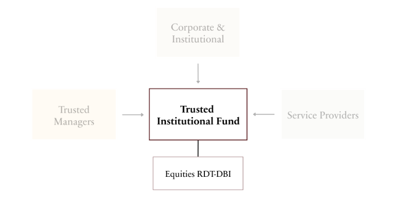 Detailed diagram illustrating the Belgian Institutional SICAV structure and sub-fund composition